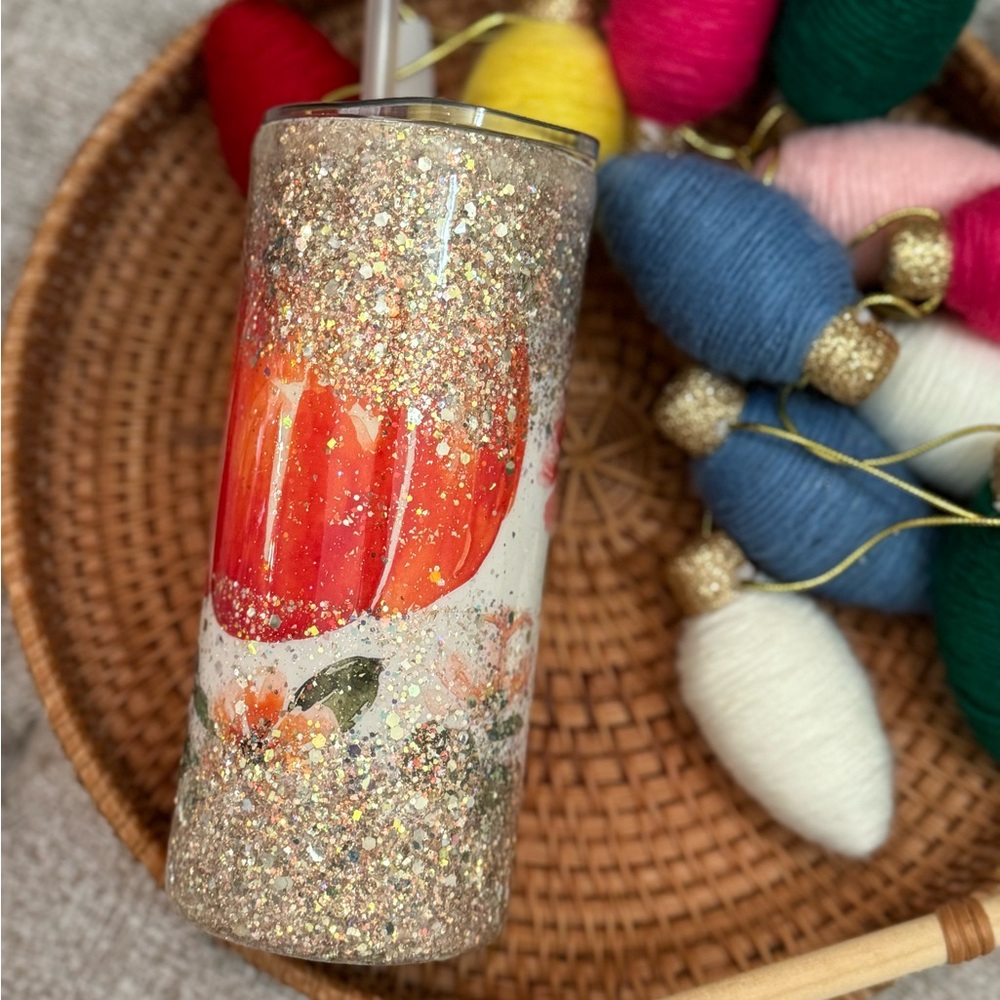 Fall Glitter Tumbler